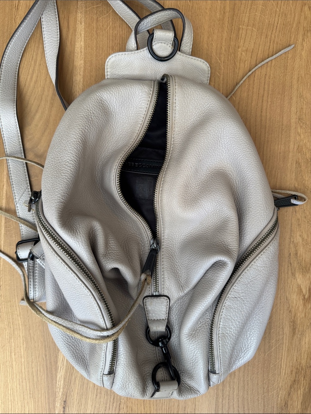 Rebecca Minkoff Taupe Leather Backpack - Picture 2 of 11